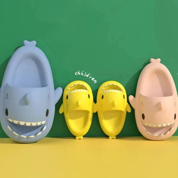 SLIPLIFY™ KIDS Bath and Beach Summer Shark Slippers